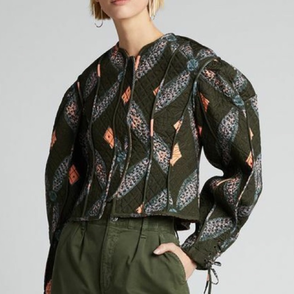 Ulla Johnson Sabi Quilted Printed Jacket - like NEW